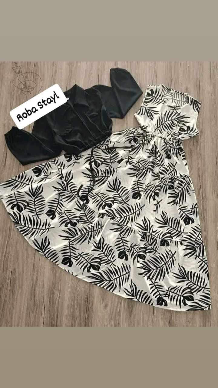 Ensemble deux piéce robe avec veste légére fine