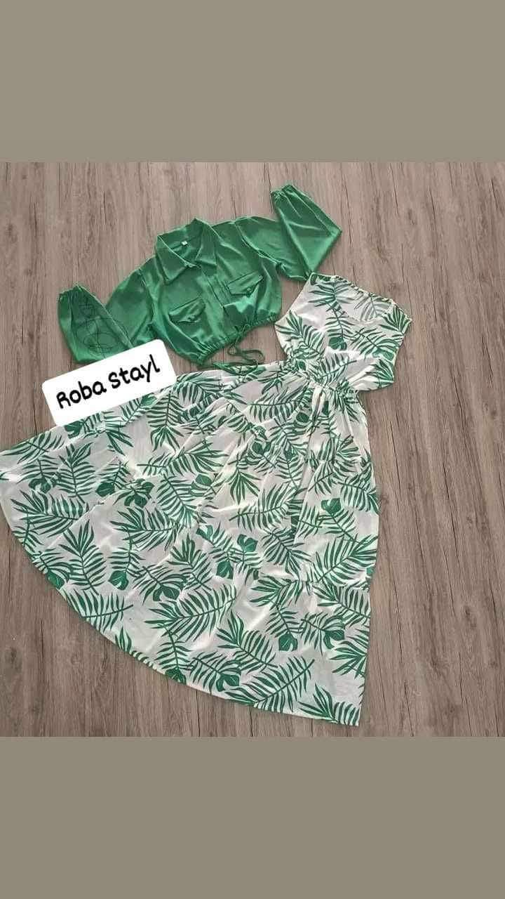 Ensemble deux piéce robe avec veste légére fine