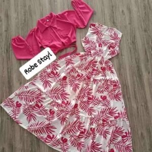 Ensemble deux piéce robe avec veste légére fine