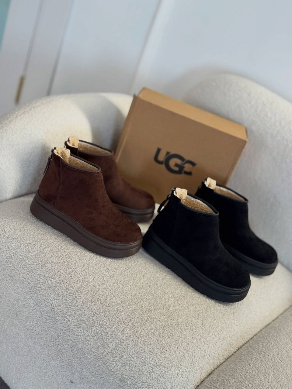 Chaussures birkin en velours a semelles epaisses pour femmes