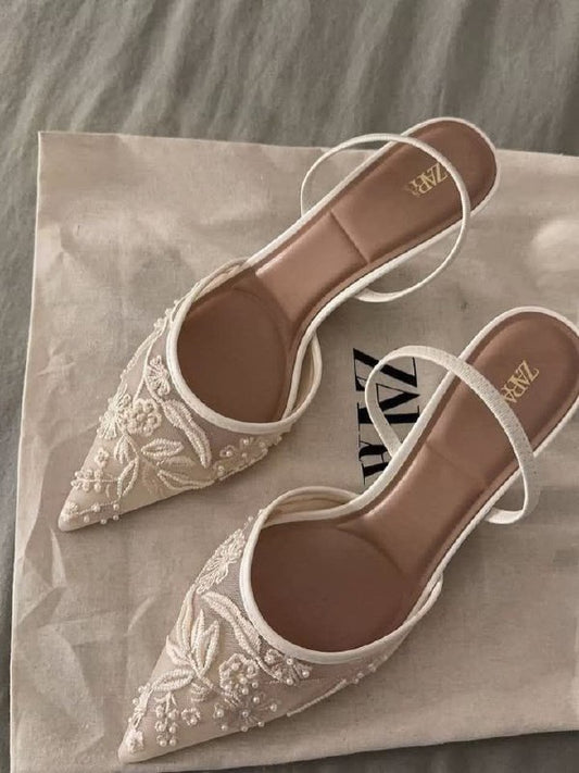 Escarpins Zara a talons ouvertes ( Qualité Premium )