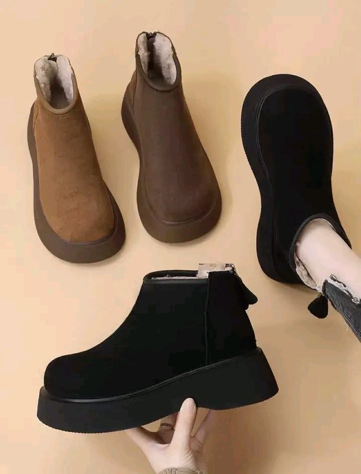 Chaussures birkin en velours a semelles epaisses pour femmes